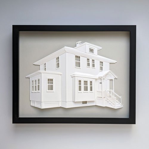 Custom 3D house portrait by Abigail McMurray