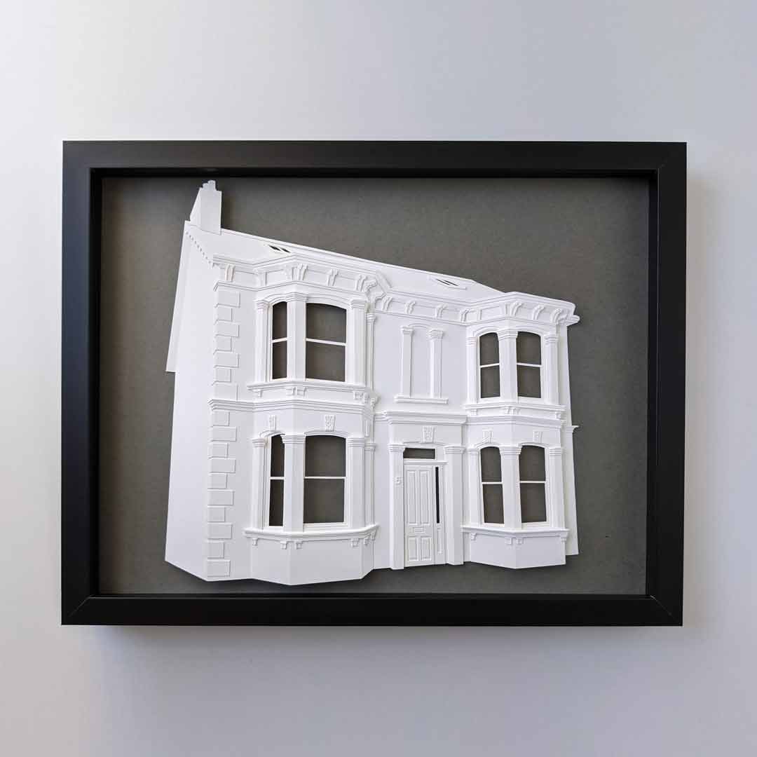 Custom 3D house portrait by Abigail McMurray