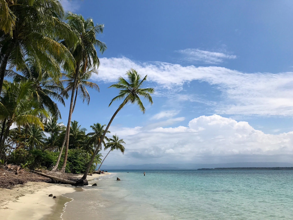 CLean   Beach in Bocas del Toro, Panama