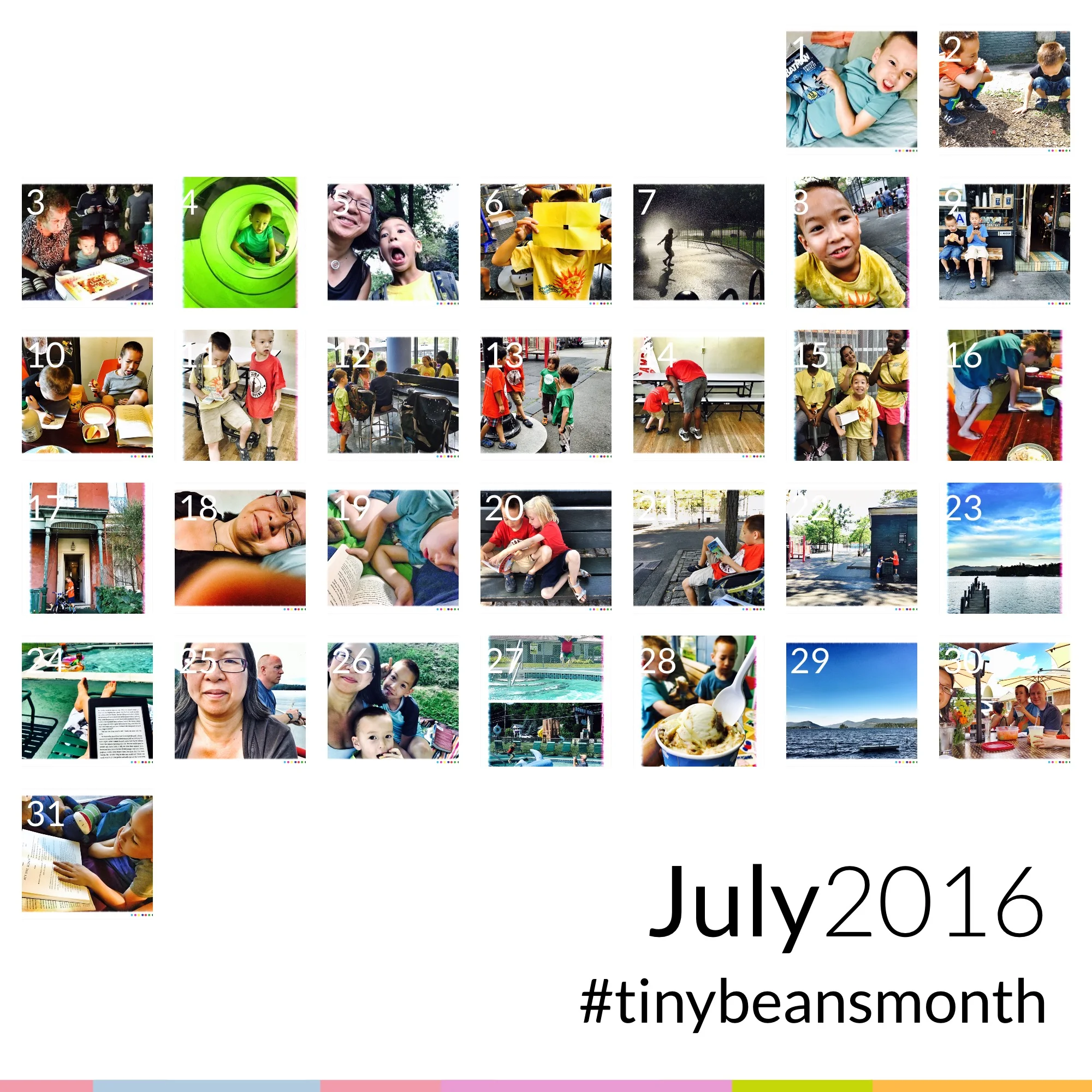 TinyBeans creates a nice sharable summary of the month.