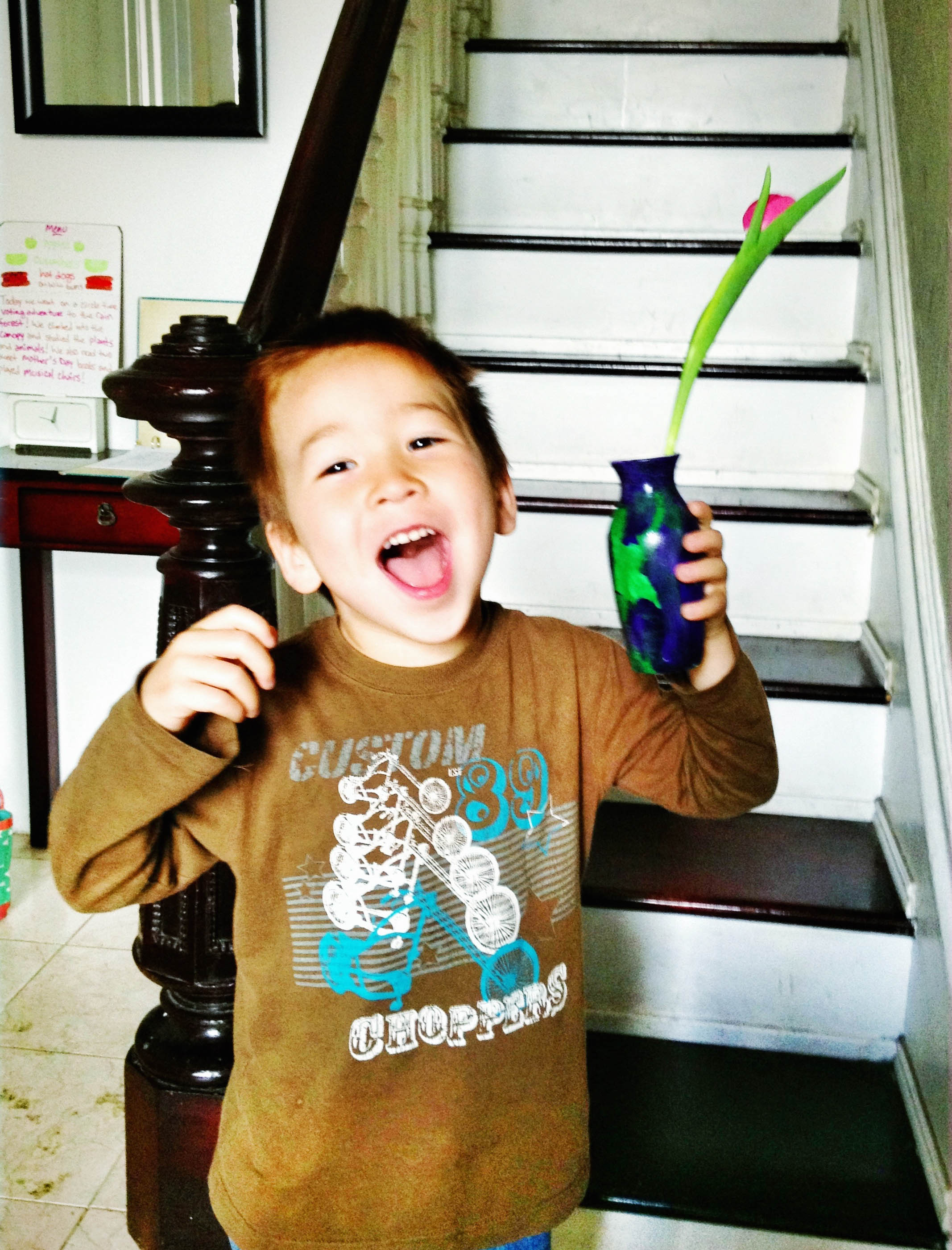 Liam was facing a door that let a lot of light in - see how is face is lit evenly and he has catchlights in his eyes.