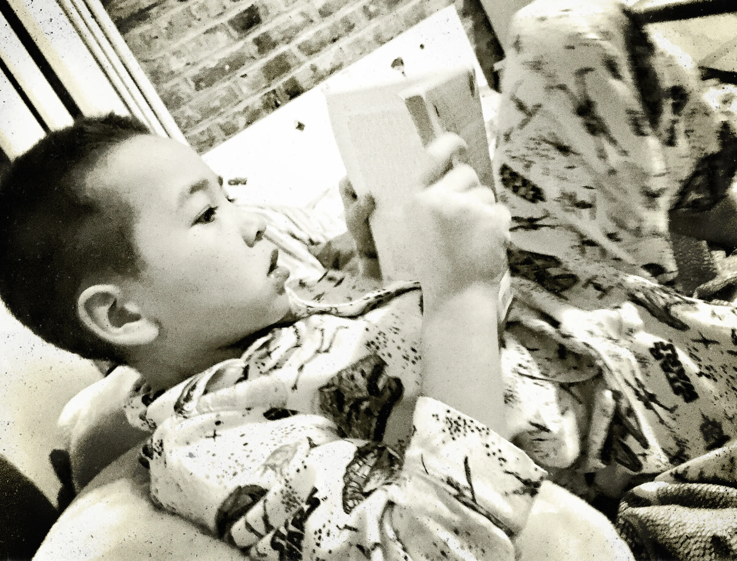 Without natural light, such as at bedtime, your best bet is often to convert to black and white.