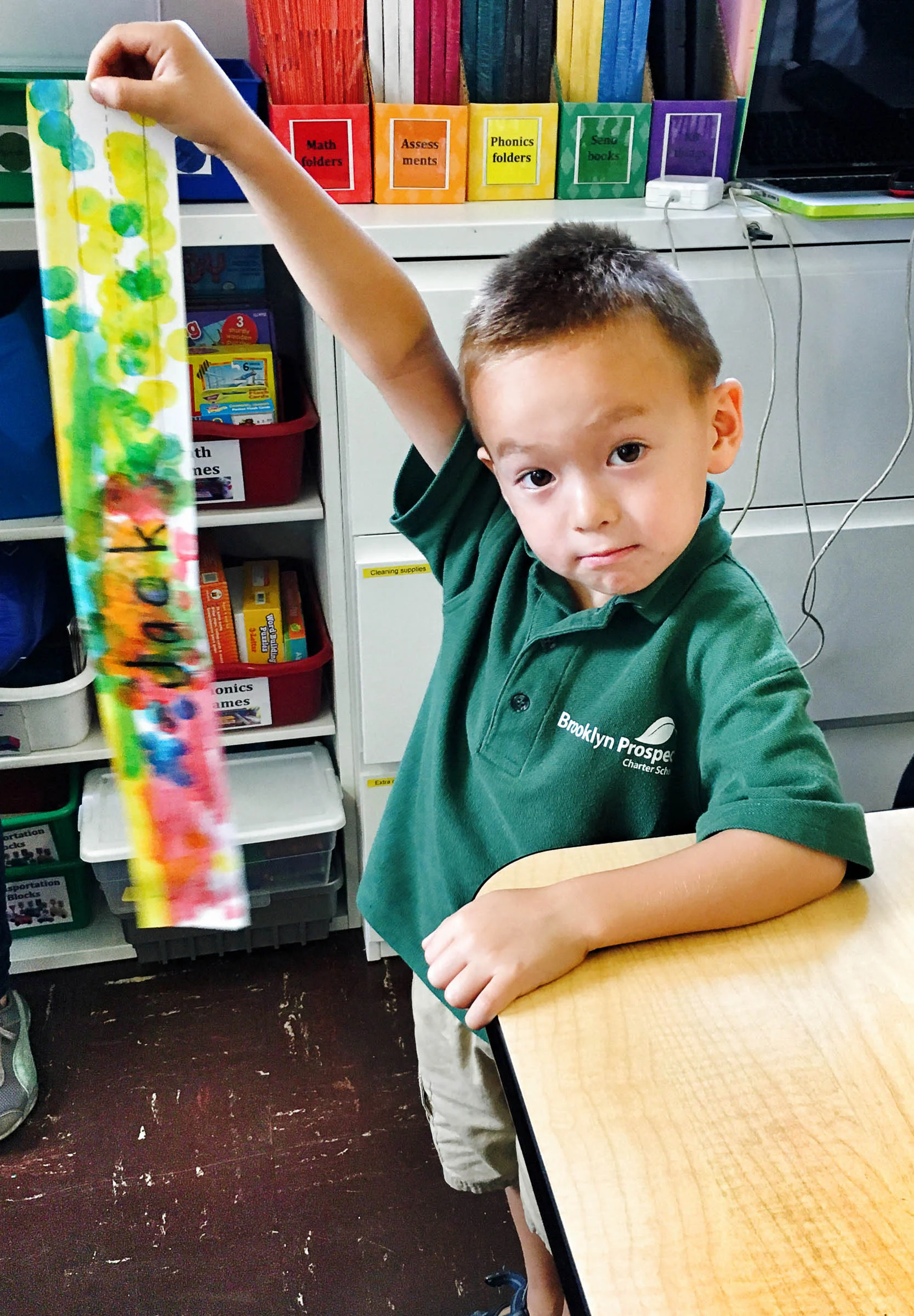 In the end, this was my favorite "first day of kindergarten" photo of Jack, even though I had better quality photos on my DSLR. His "I nailed it" posture and expression were what I most wanted to remember about the day.
