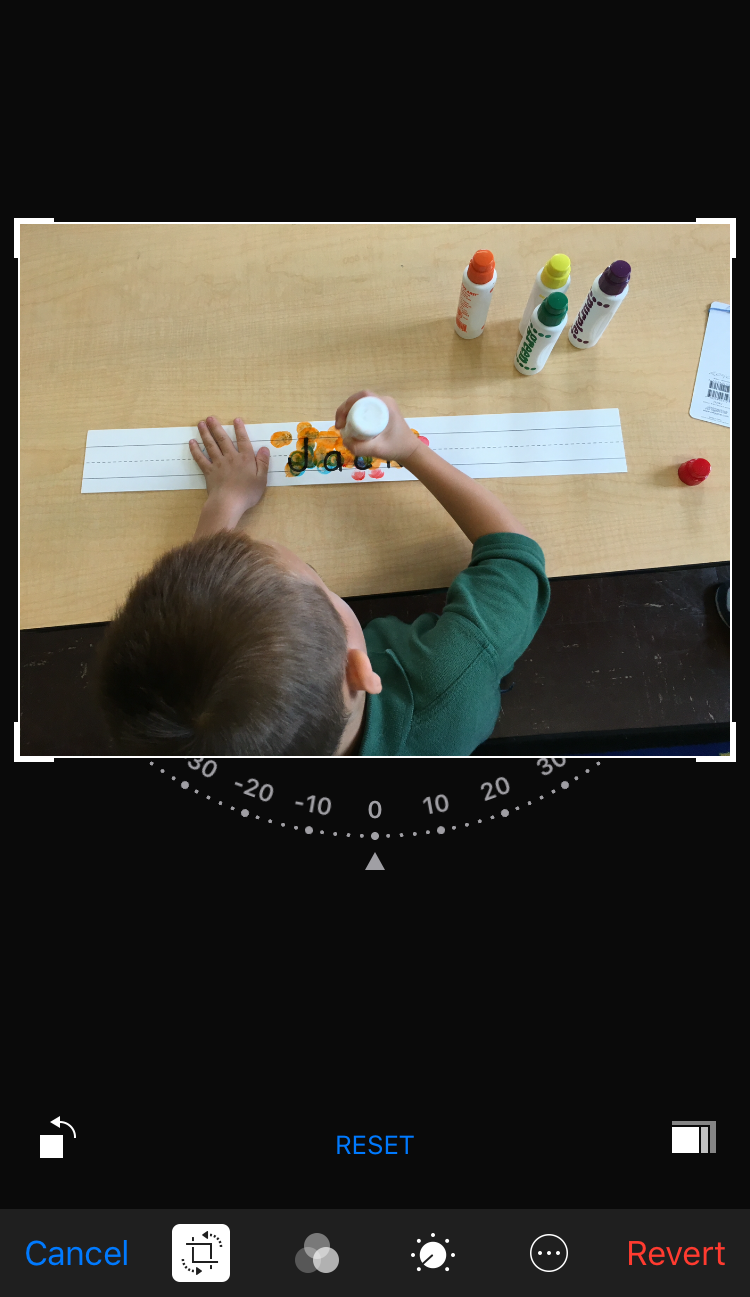 Then hit the rotate icon in the bottom left hand corner and rotate your photo.