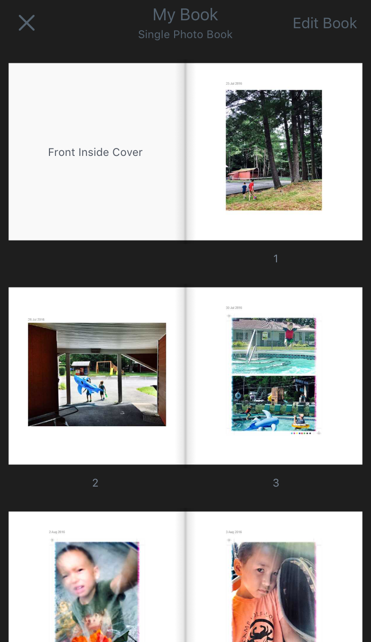A screenshot from the Chapbooks app