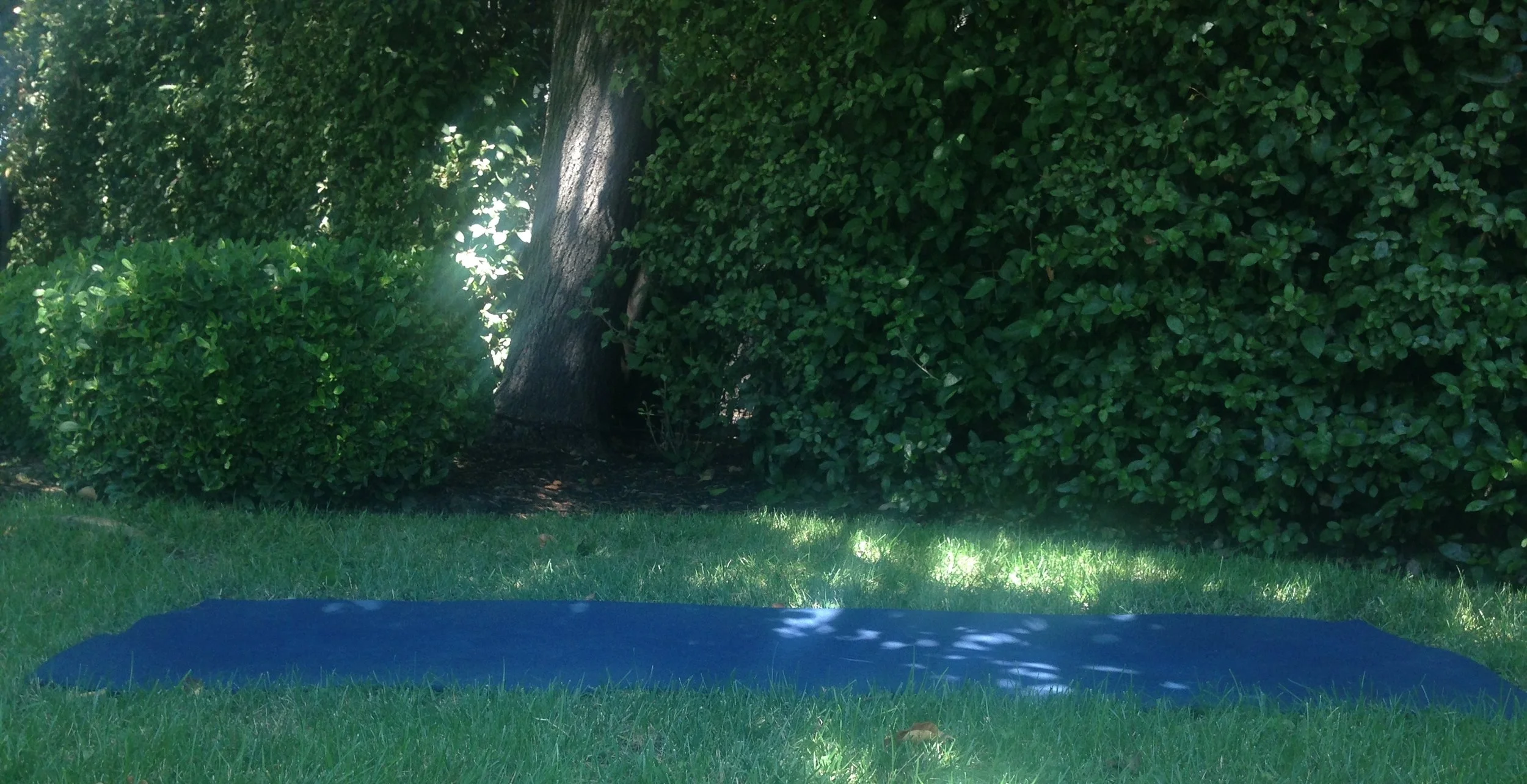 Find a shady spot outside to practice while on vacation