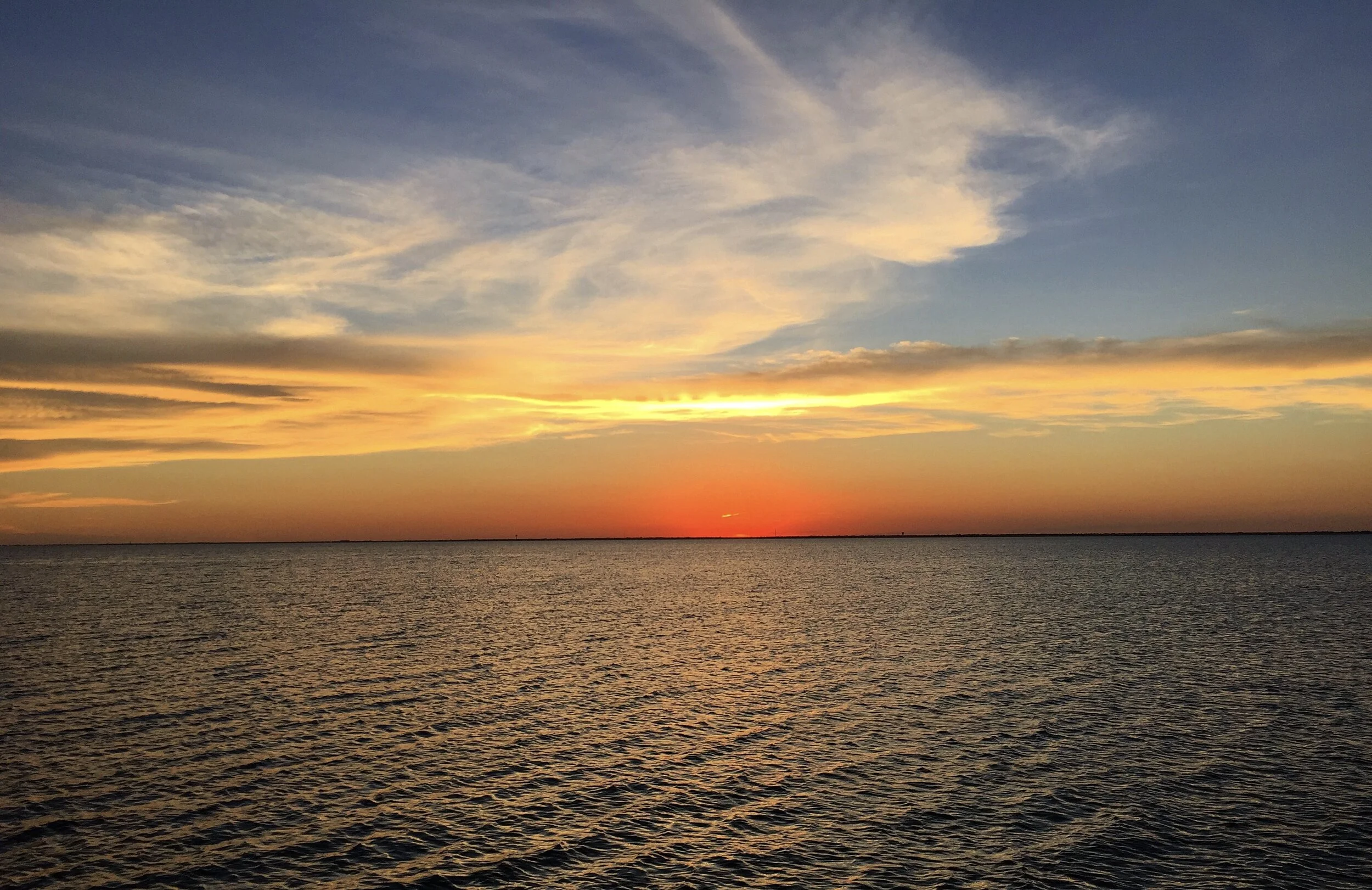 SUNSET. ON THE TEXAS COAST.