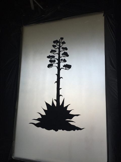 Reverse side of the hand painted agave.