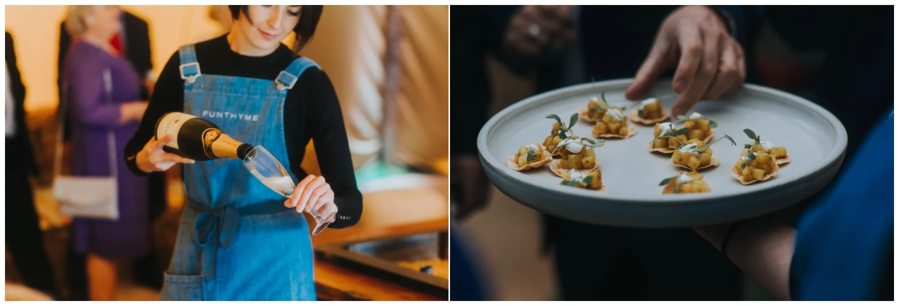 street food at chilled out wedding