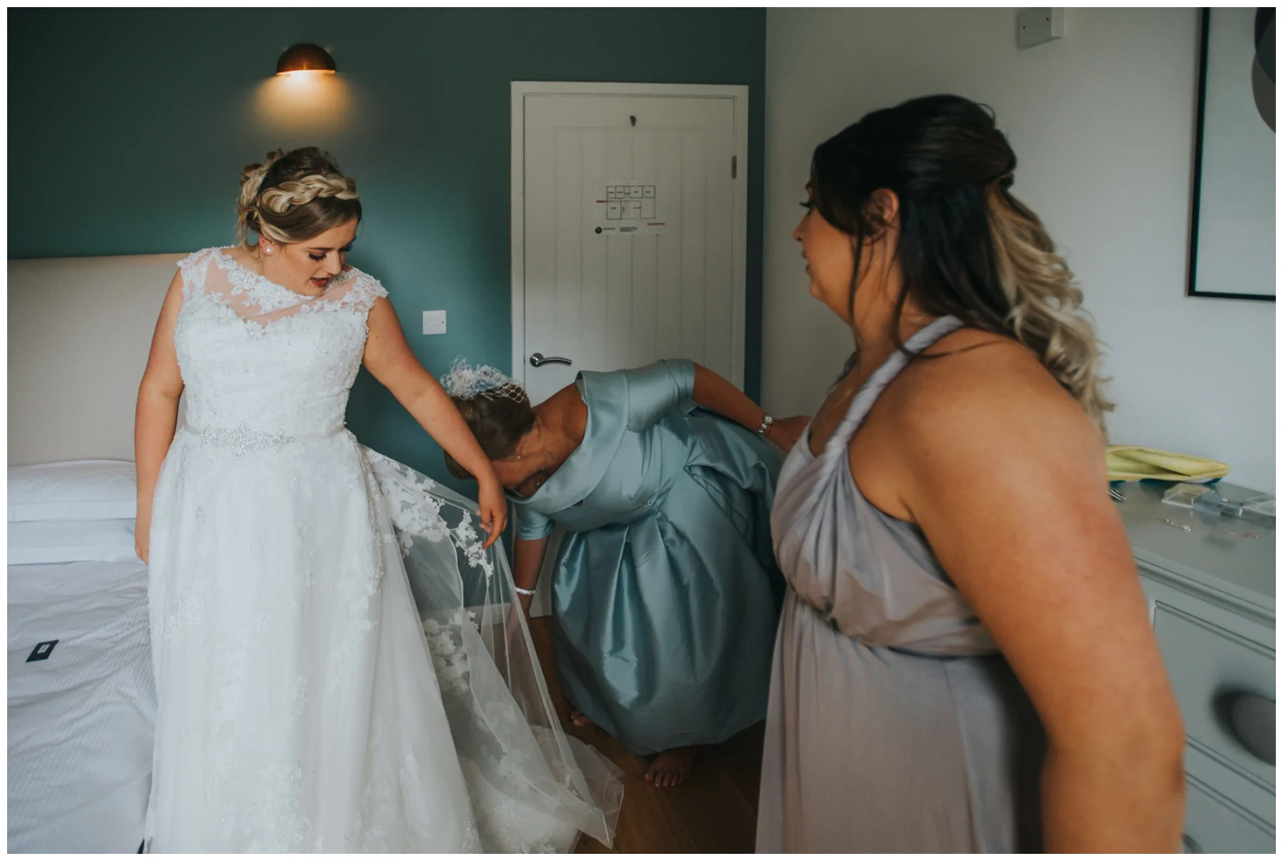 Creative portraits of bridal prep