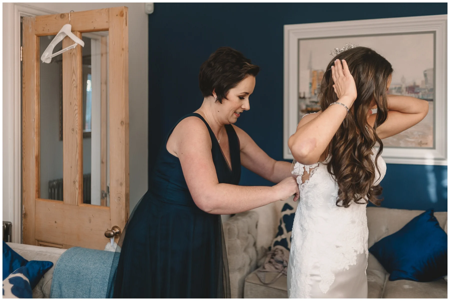 Creative portraits of bridal prep