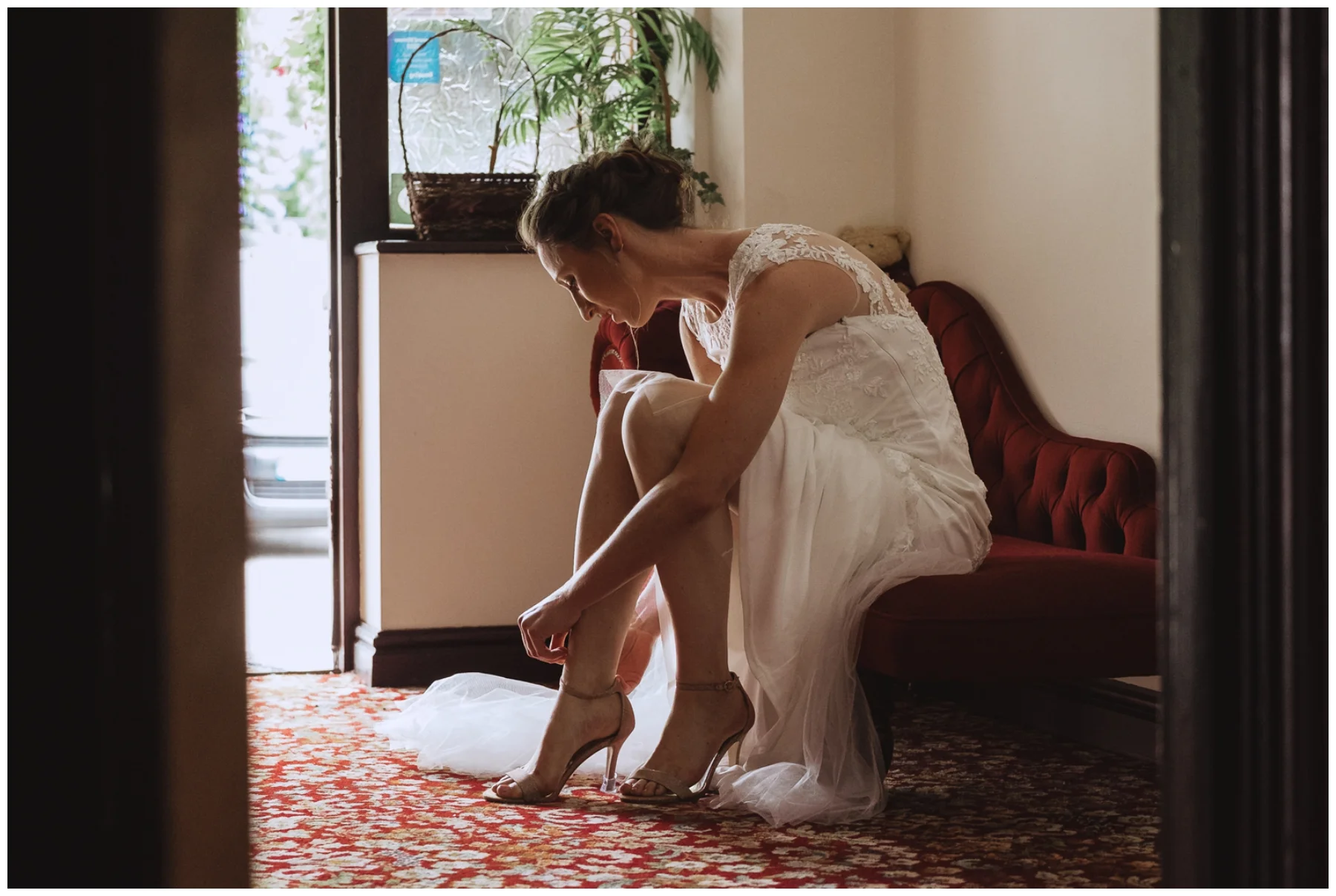 Creative portraits of bridal prep