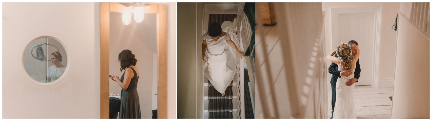 Creative portraits of bridal prep