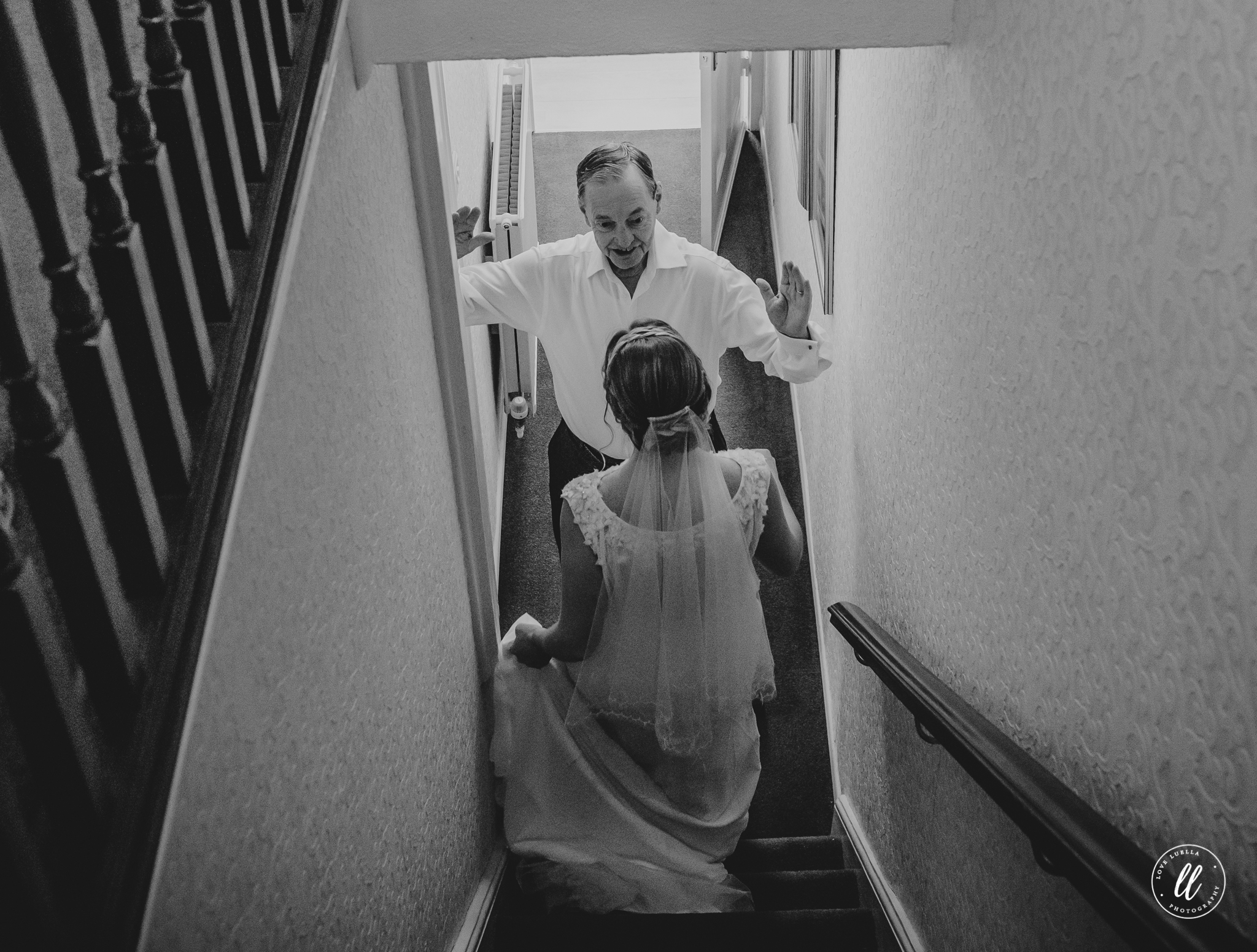 dads first look wedding photography