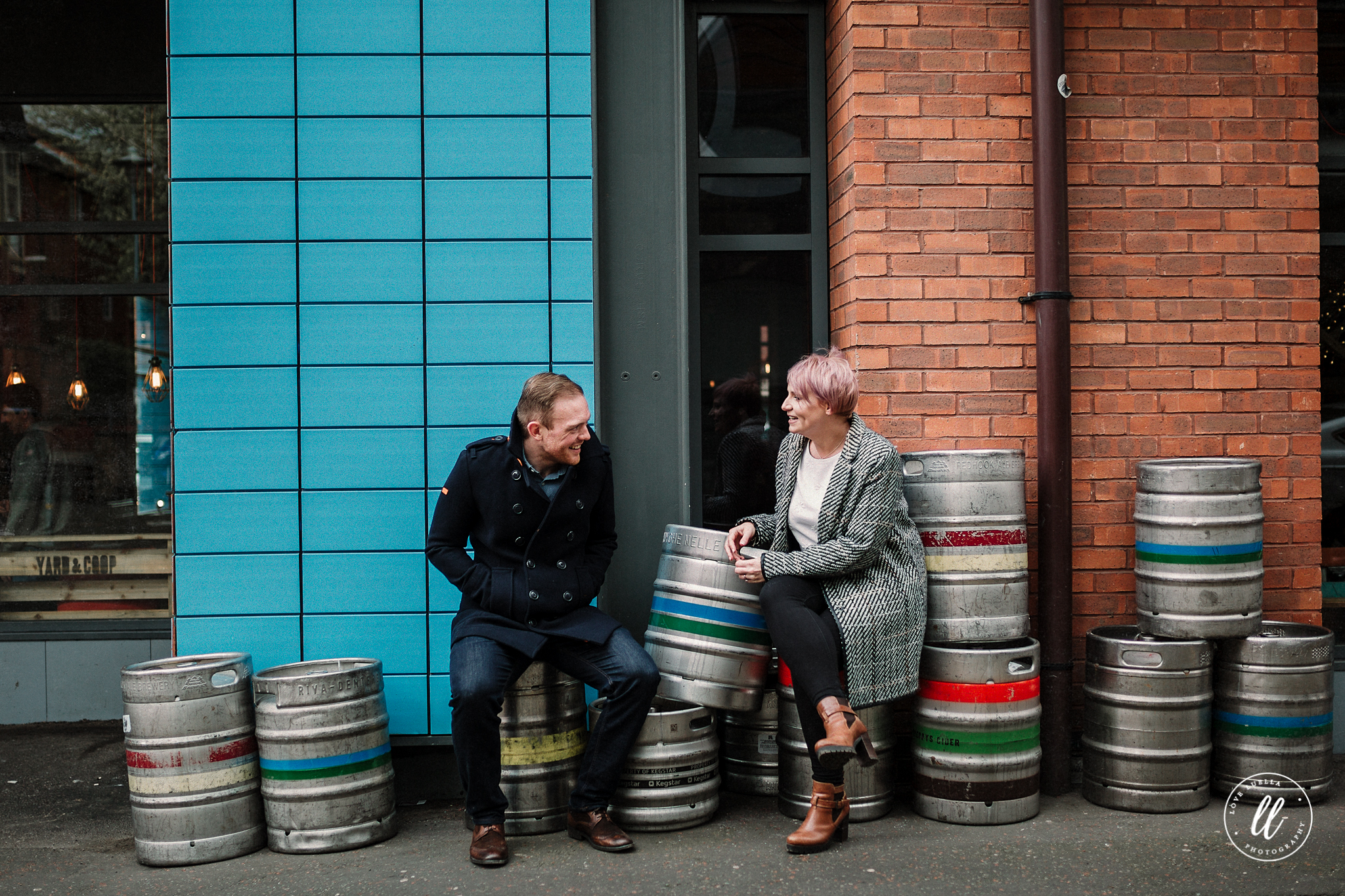 colourful engagement session- northern quarter