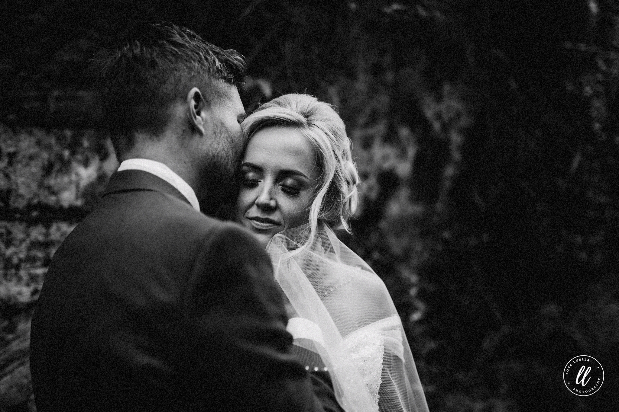 Emotional Moment Between Bride And Groom At A Chester Wedding