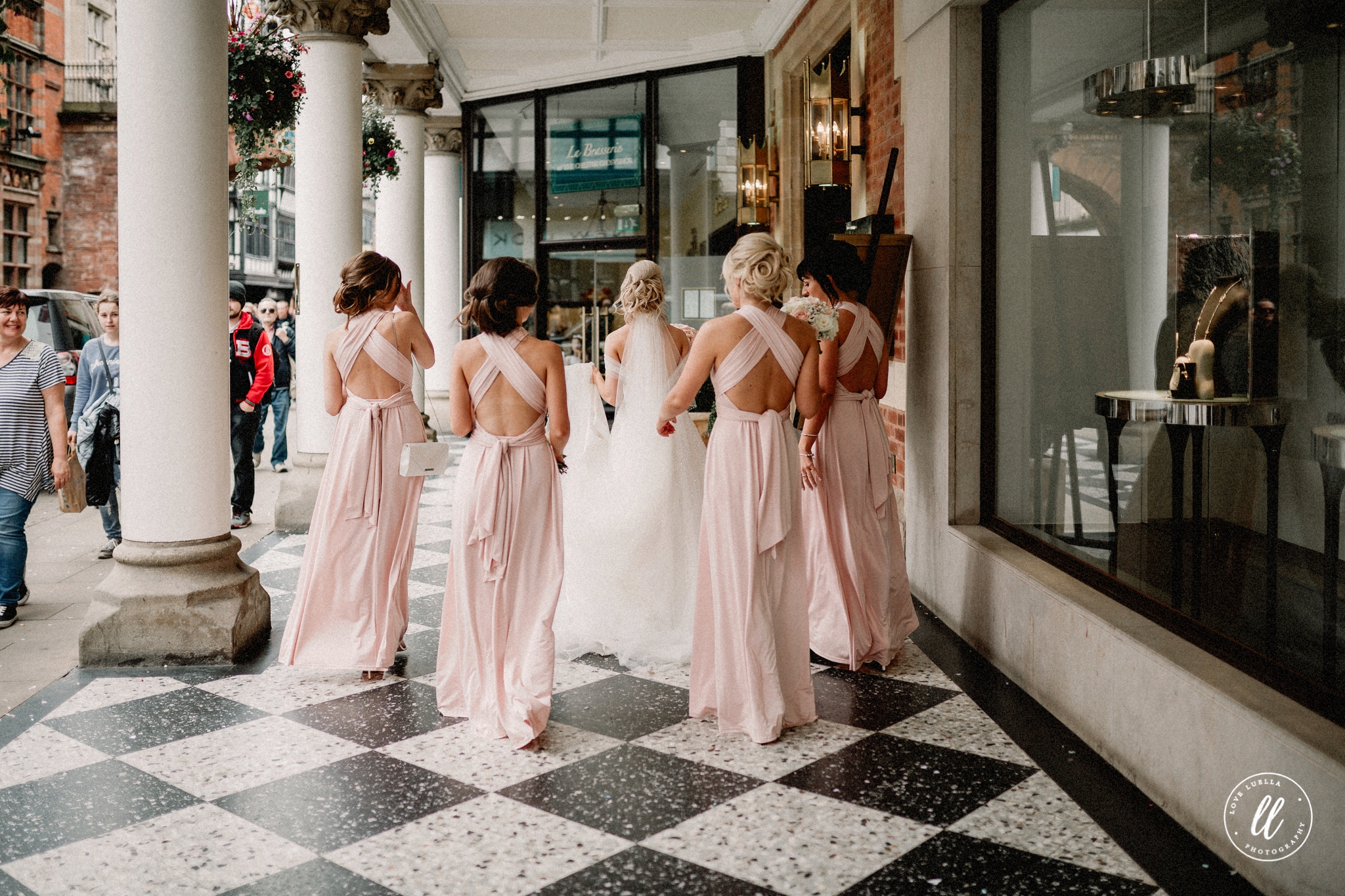 Bridal Party Outside Bootles Chester