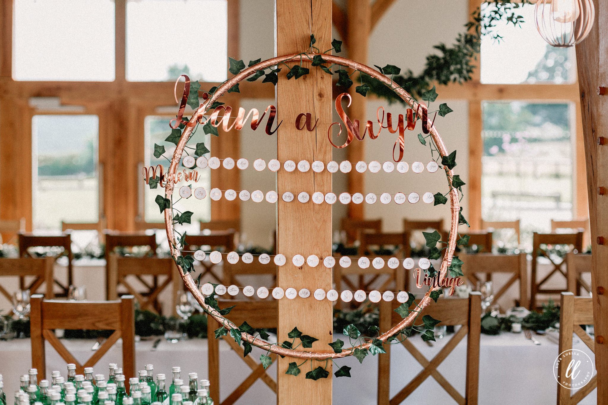 Rose Gold And Green Table Plan