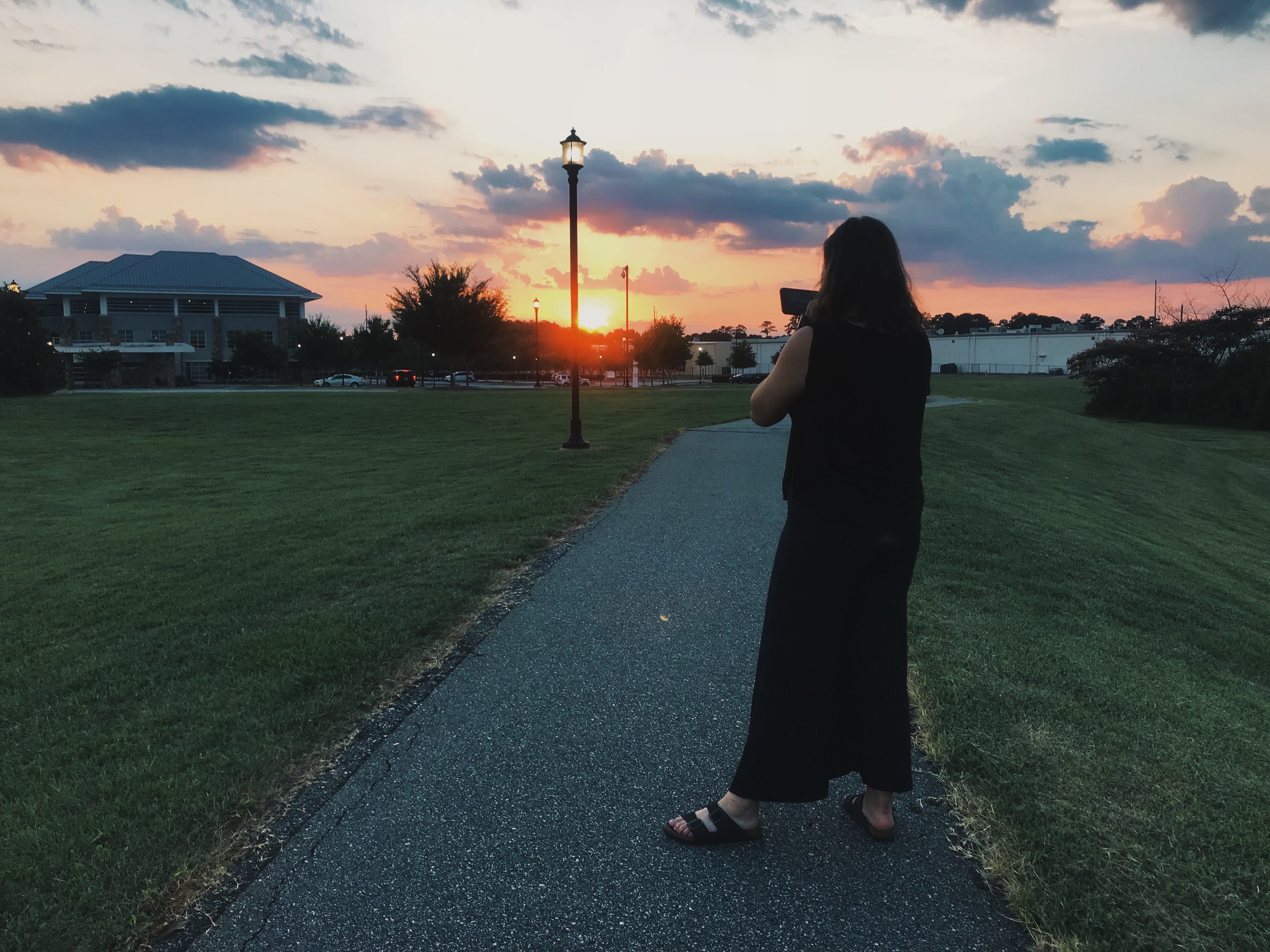 i went back to my hometown for a bit and my best friend and i went to the hill where we always used to like to go in high school. &nbsp;the sunsets there are always gorgeous.