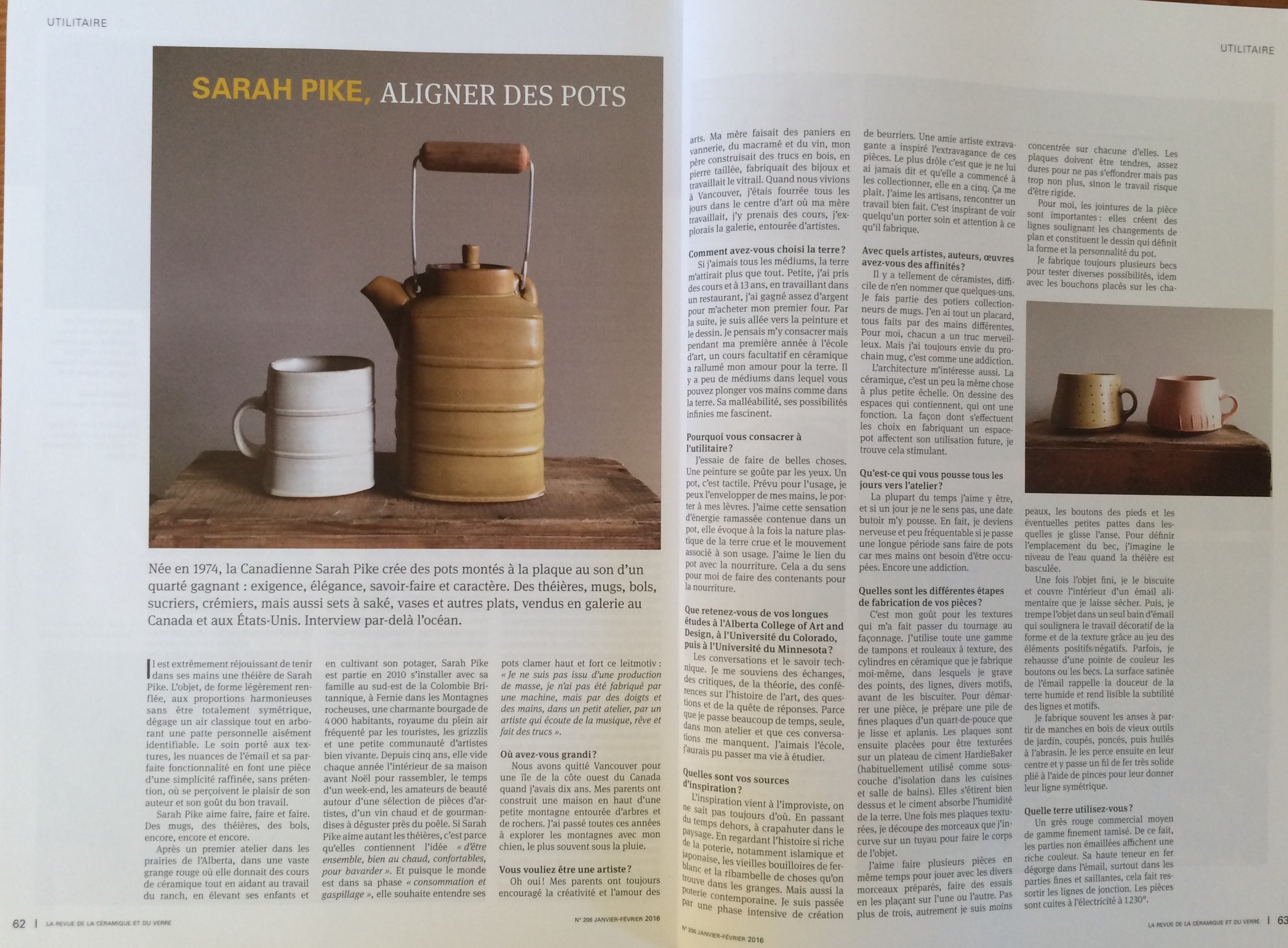 La Revue de la Ceramique et du Verre — Sarah Pike Pottery