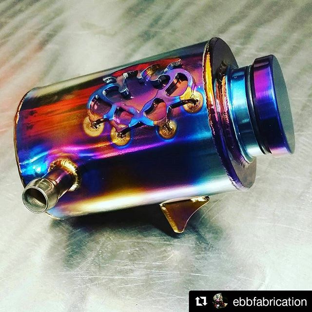 We hope you're having a great Friday!  #ebbknuckles showcasing his beautiful work using Imperial Titanium's materials for @that_red_evoix  project.  #Repost @ebbfabrication ・・・
All done with @that_red_evoix first power steering reservoir done in tita