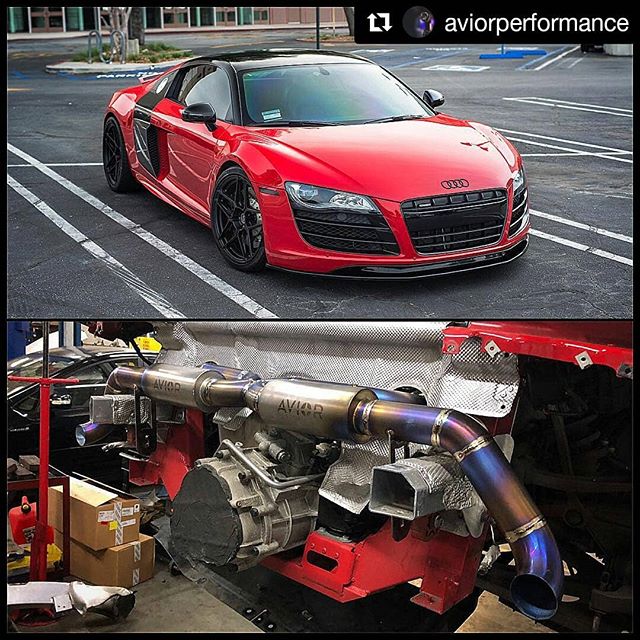 #Tig Thursday!!! #Repost @aviorperformance for knocking it out of the park on this beautiful red Audi r8.  Thank you for the support. ・・・
#TitaniumTuesday in California with the Avior Titanium R8 Resonated exhaust. Only 8.3lbs complete!  Supplied wit