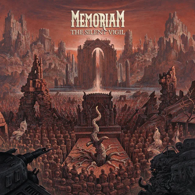 The war rages on! Old school metal veterans MEMORIAM are set to unleash their second album, The Silent Vigil , on March 23rd, 2018 via Nuclear Blast Records . Just a year after the release of their debut album For The Fallen , the band returns with an authentic, raw offering of old school death metal destruction. Today, the band have revealed the video clip of the second digital single 'Nothing Remains'. Watch the clip, here: https://youtu.be/ZcU2ToPwTSk Live footage shot at Dark Easter Metal Meeting München and Asylum, Birmingham . All other video work, concept and editing by Timm Sonnenschein www.timmsonnenschein.com The band states: "’Nothing Remains' is about dementia and in particular about Karl ’s mother’s struggle with this condition. The video is showing the experience of loss and dissolution brought about by the disease in the burning of old family portraits of Karl ’s mother and family, parents of MEMORIAM members and of friends as well as random strangers. Similar to us all being of the same blood as expressed in the previously released 'Bleed the Same’ we also all die and decay the same. " The lyric video for the first single, titled 'Bleed The Same' , can be seen here: https://youtu.be/puOhySwpa-w Pre-order The Silent Vigil digitally and receive 'Bleed The Same' and 'Nothing Remains' instantly or stream the songs: http://nblast.de/MemoriamBleedTheSame Pre-order The Silent Vigil physically here: http://nblast.de/MemoriamTSV Did you miss the album trailers? Then make sure to watch them here: Track-by-Track #1: https://youtu.be/hnHwGjRGYng Trailer #1 : https://www.youtube.com/watch?v=CxWHxw3oSQ8&feature=youtu.be Trailer #2: https://www.youtube.com/watch?v=NNuJX1VsFQU Trailer #3: https://www.youtube.com/watch?v=HZSwhmzDJHM The album's formidable artwork was created once again by Dan Seagrave (BENEDICTION, DISMEMBER, HYPOCRISY, SUFFOCATION ). The Silent Vigil track listing: 1. Soulless Parasite 2. Nothing Remains 3. From the Flames 4. The Silent Vigil 5. Bleed The Same 6. As Bridges Burn 7. The New Dark Ages 8. No Known Grave 9. Weaponised Fear MEMORIAM was primarily developed to fill the void that was left following the tragic death of Martin "Kiddie" Kearns , the drummer from BOLT THROWER , back in September 2015. BOLT THROWER subsequently placed all activity on hold for the foreseeable future which gave Karl Willetts an opportunity to develop a new project with friends that had expressed interest in forming a band for some time. MEMORIAM are an old school death metal band, maintaining the high standards set by their previous bands, focusing on the themes of death, loss and war. Initially the band members got together to play covers of songs that had influenced them throughout their careers within the death metal scene, however it soon became apparent that the new songs that they created were of a superior standard. MEMORIAM are: Karl Willetts - ex- BOLT THROWER | vocals Frank Healy - BENEDICTION , SACRILEGE | bass Andy Whale - ex- BOLT THROWER | drums Scott Fairfax - ex- LIFE DENIED , BENEDICTION (live) | guitars