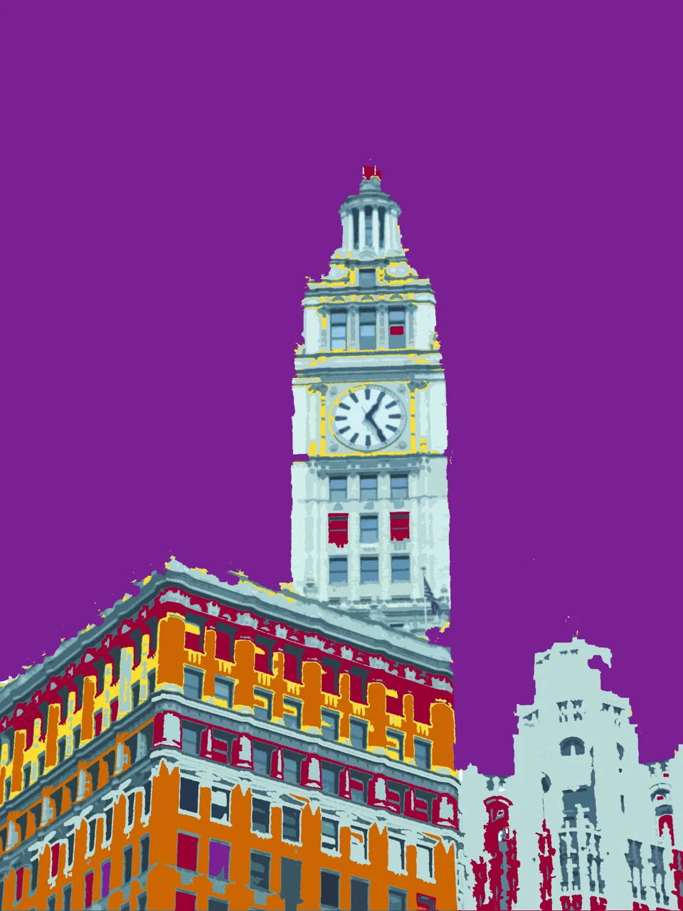 Wrigley Building, digitally enhanced photograph, 2006