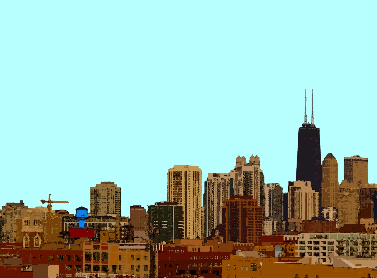 Hancock and Skyline, digitally enhanced photograph, 2011
