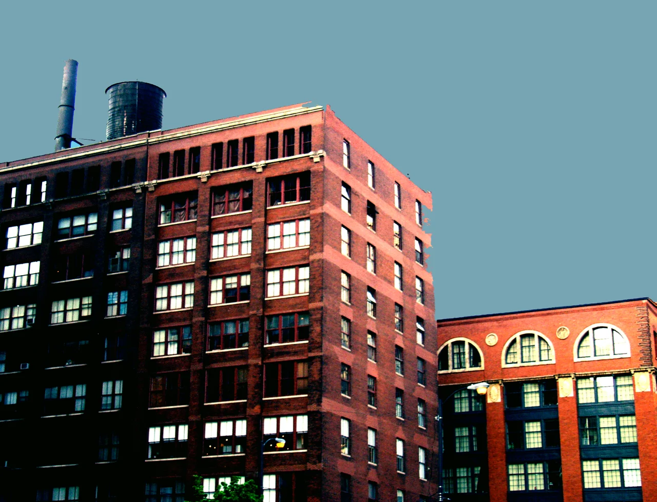 South Loop Watertank (Printer's Row), digitally enhanced photograph, 2005
