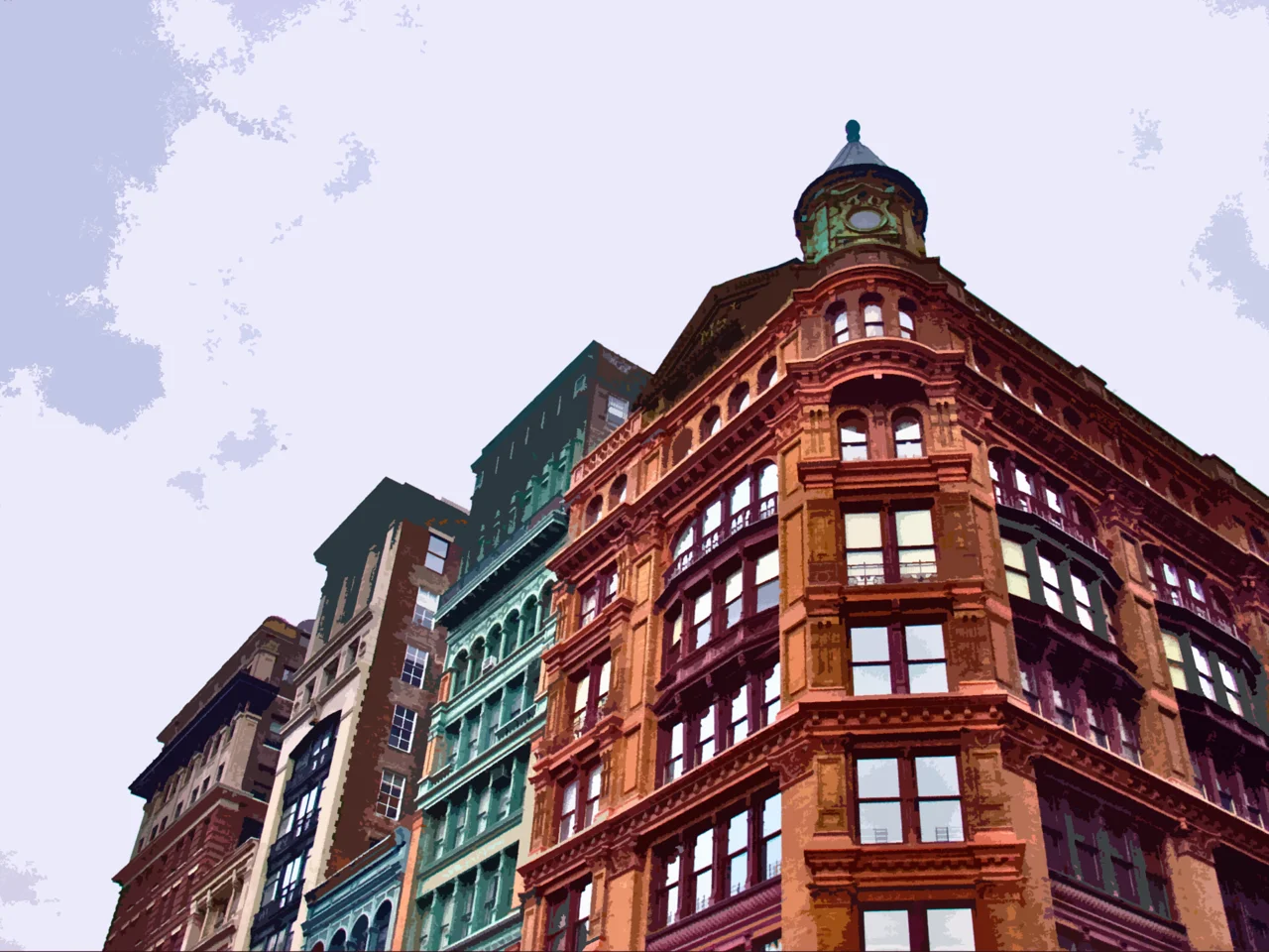 SoHo Corner (New York), digitally enhanced photograph, 2009