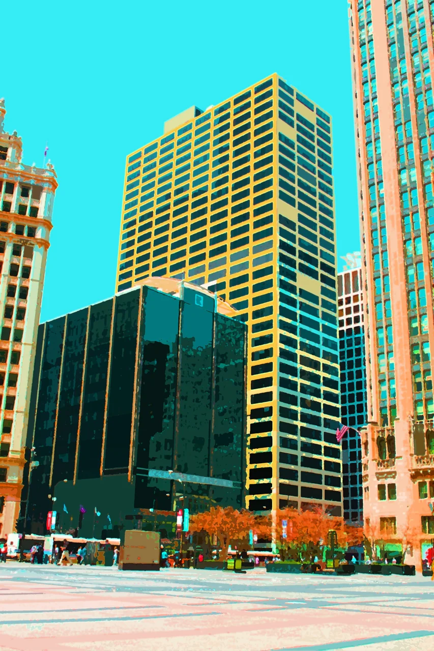Yellow Tower, digitally enhanced photograph, 2014