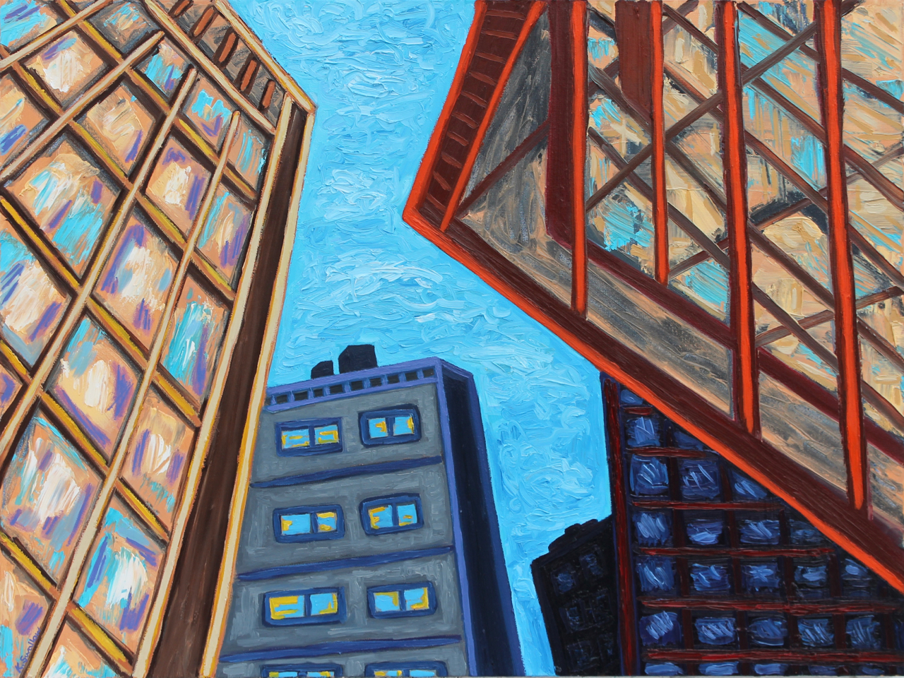 Angled Reflections, oil on canvas, 30x40, 2015, AVAILABLE