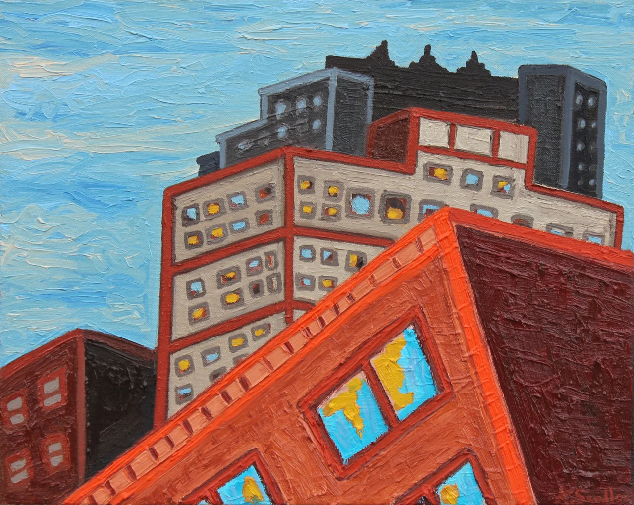 Wabash Corridor, oil on canvas, 16x20, 2015, AVAILABLE