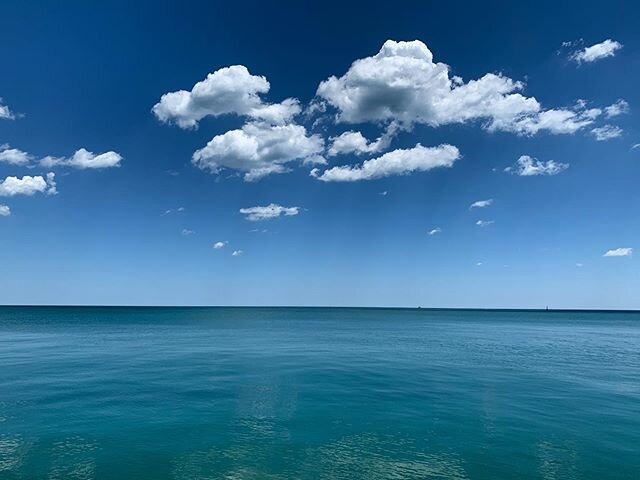 Chicago Lakefront #chicagolakefont #lakemichigan #clouds #summer #blue #green #turquoise #water #bikeride #contemplation #waves #meditation