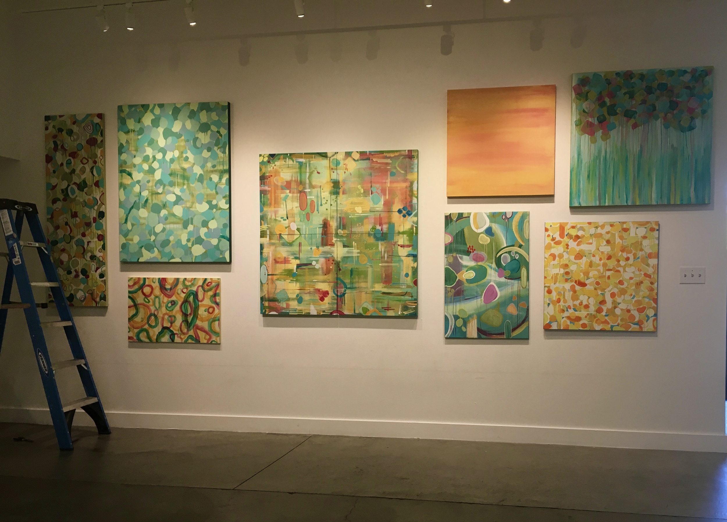 Setting up in the Seattle Pacific Art Center