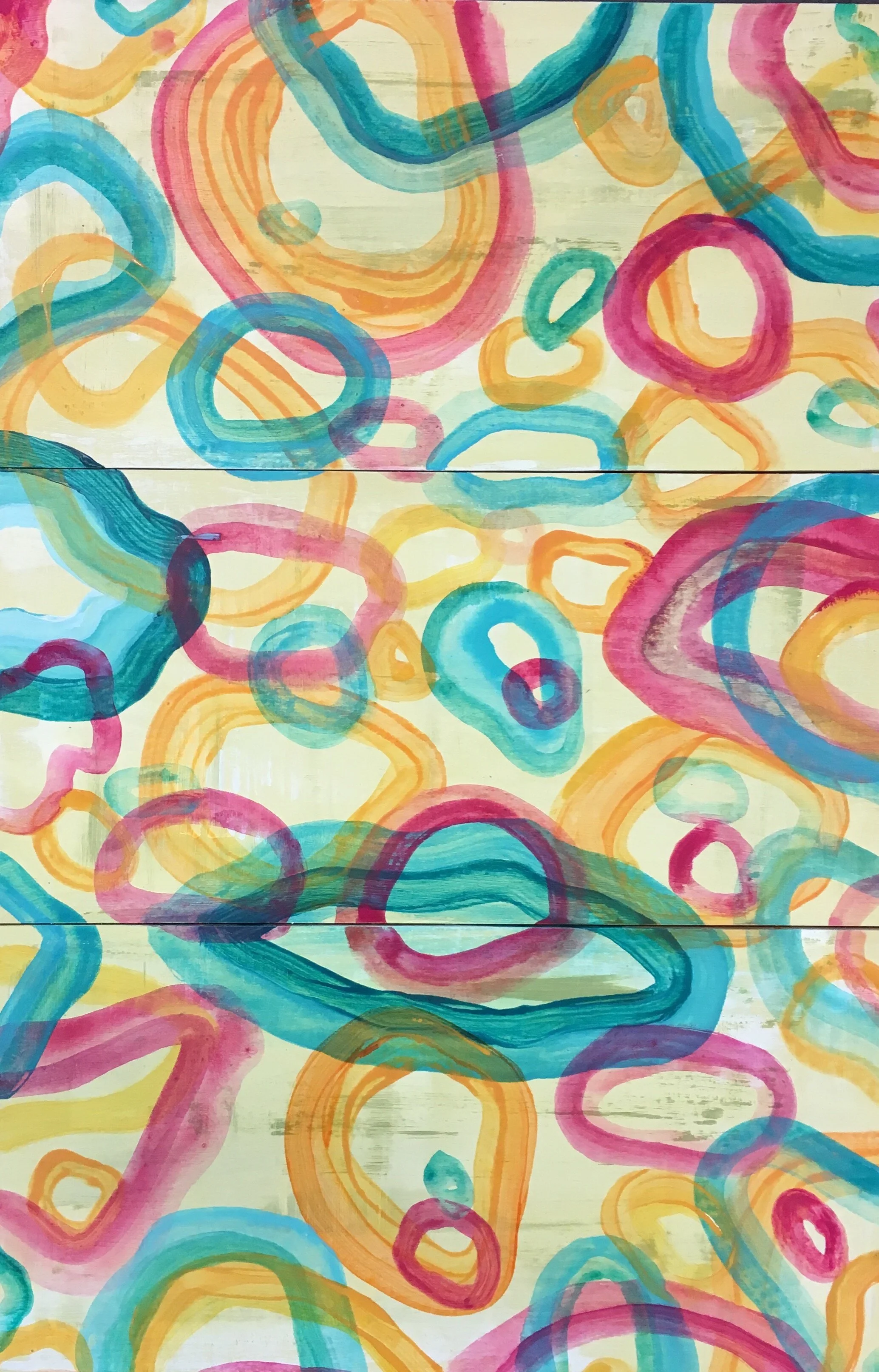 Seven Seas 12x36 Acrylic on Birchwood Panel
