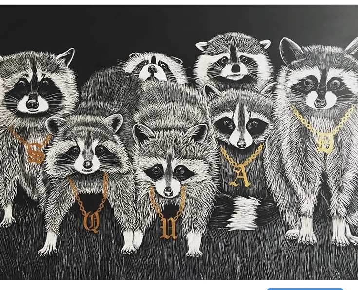 SQUAD 🔴 2017 Scratchboard 24”x20”