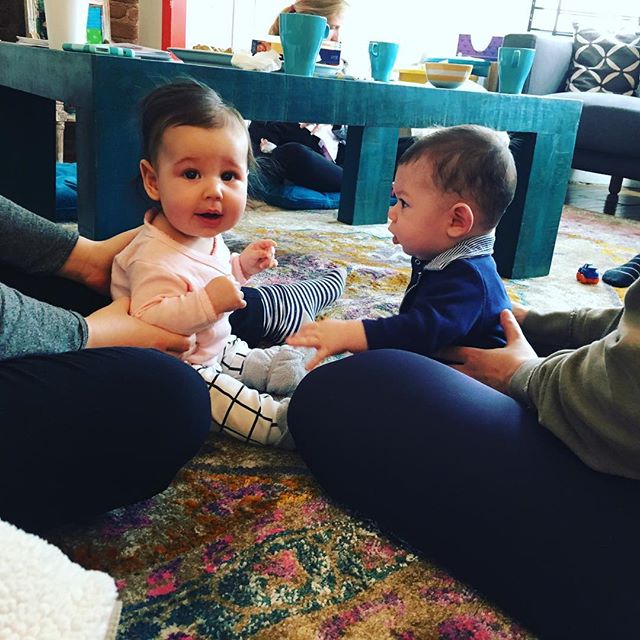 Babies, babies, and more babies. Seven mamas came today to Bites with Babies. Join us next Friday and connect with more mamas! BUT Tomorrow come for prenatal yoga!! #brooklynbabies #welovebabies #newmamas #brooklynmom @nurturebklyn
