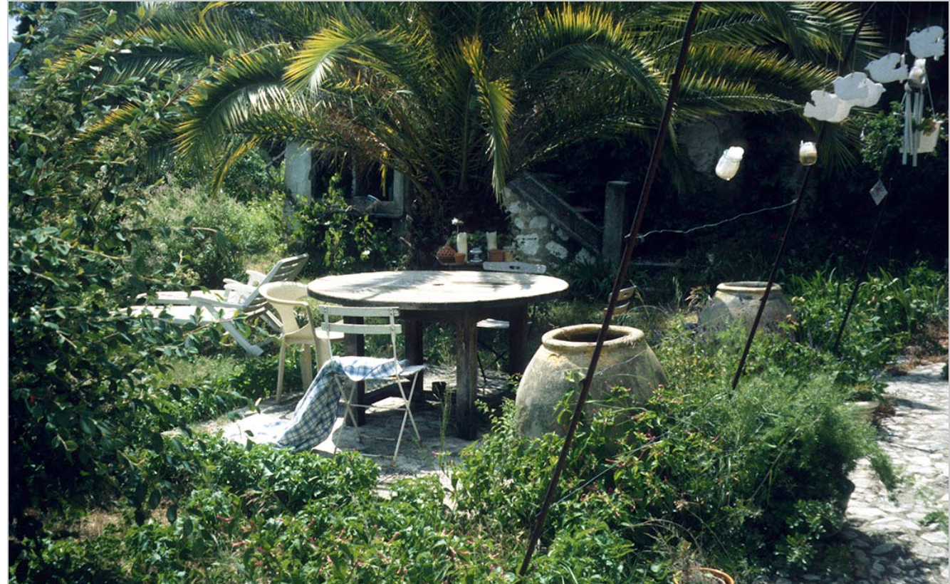 What was once the patio in front of James Baldwin's study in his house in Saint-Paul de Vence, with his writing/reading table. Photo courtesy of Magdalena J. Zaborowska from her wonderful book Me and My House: James Baldwin's Last Decade in France &…