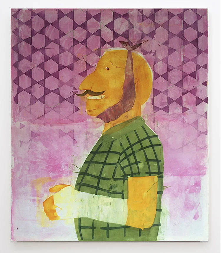 It's Worth It,, 43X37 inches, Fabric dye on stretched cotton