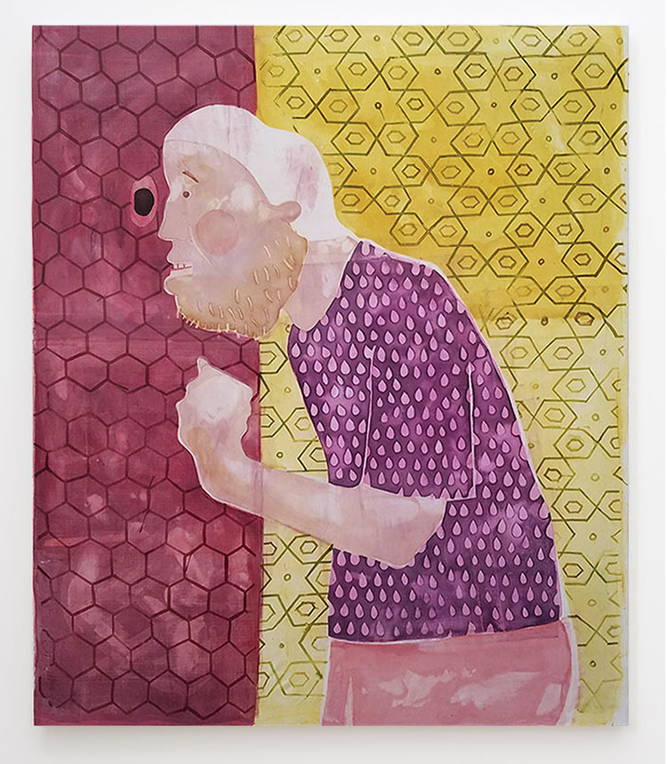 There You Go, 43X37 inches, Fabric dye on stretched cotton