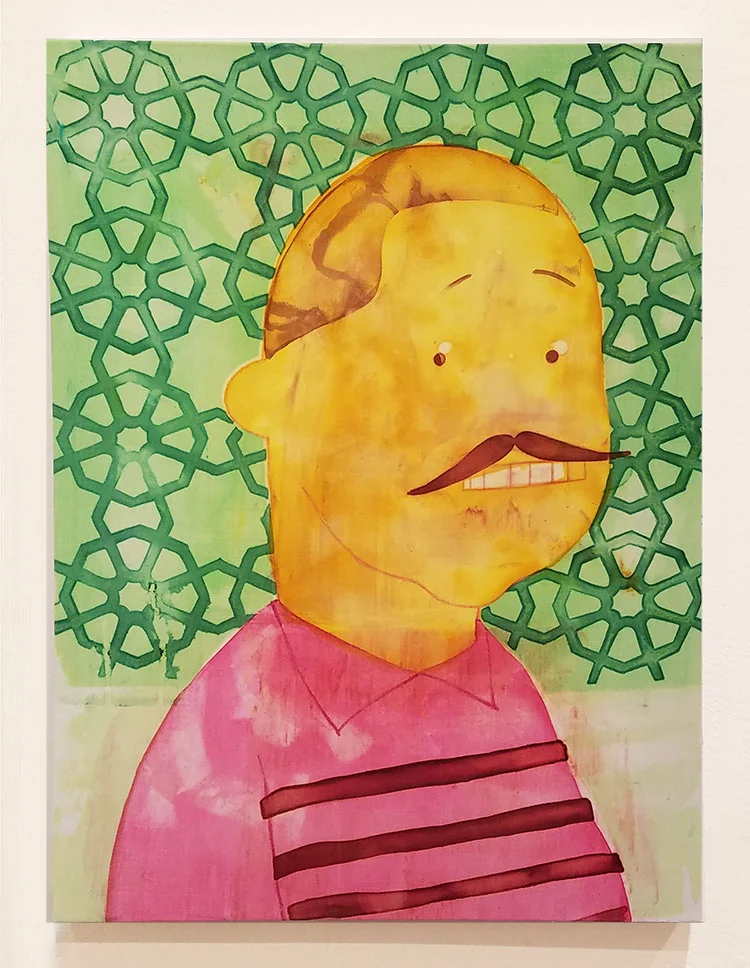 Cheez, 24X18 inches, Fabric dye on stretched cotton