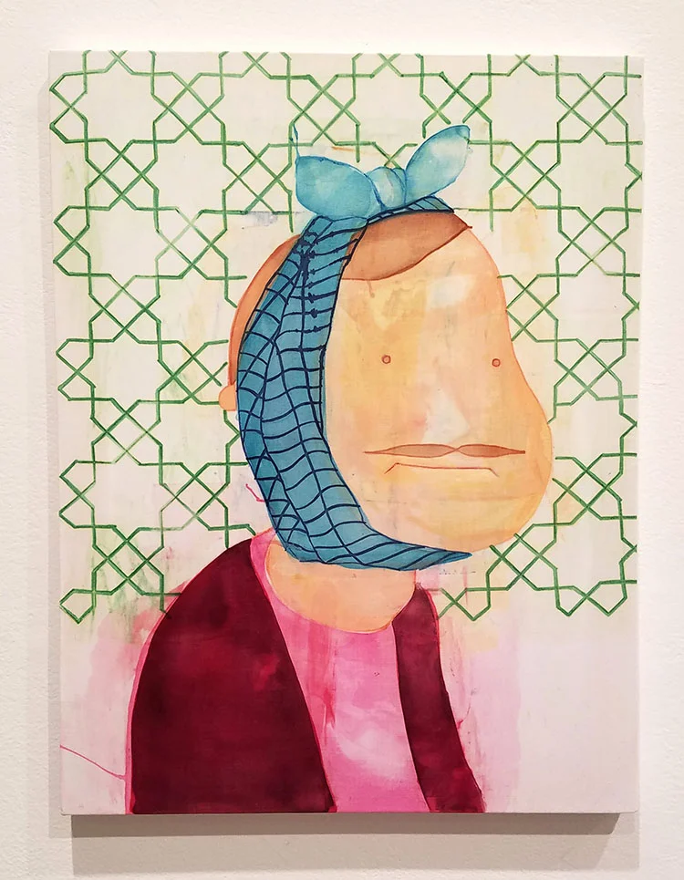 It Was the Wisdom One, 24X18 inches, Fabric dye on stretched cotton