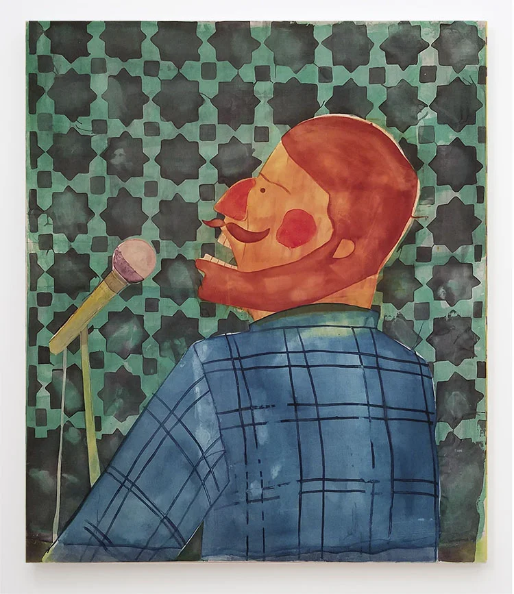 Say It With Me, 37X43 inches, Fabric dye on stretched cotton