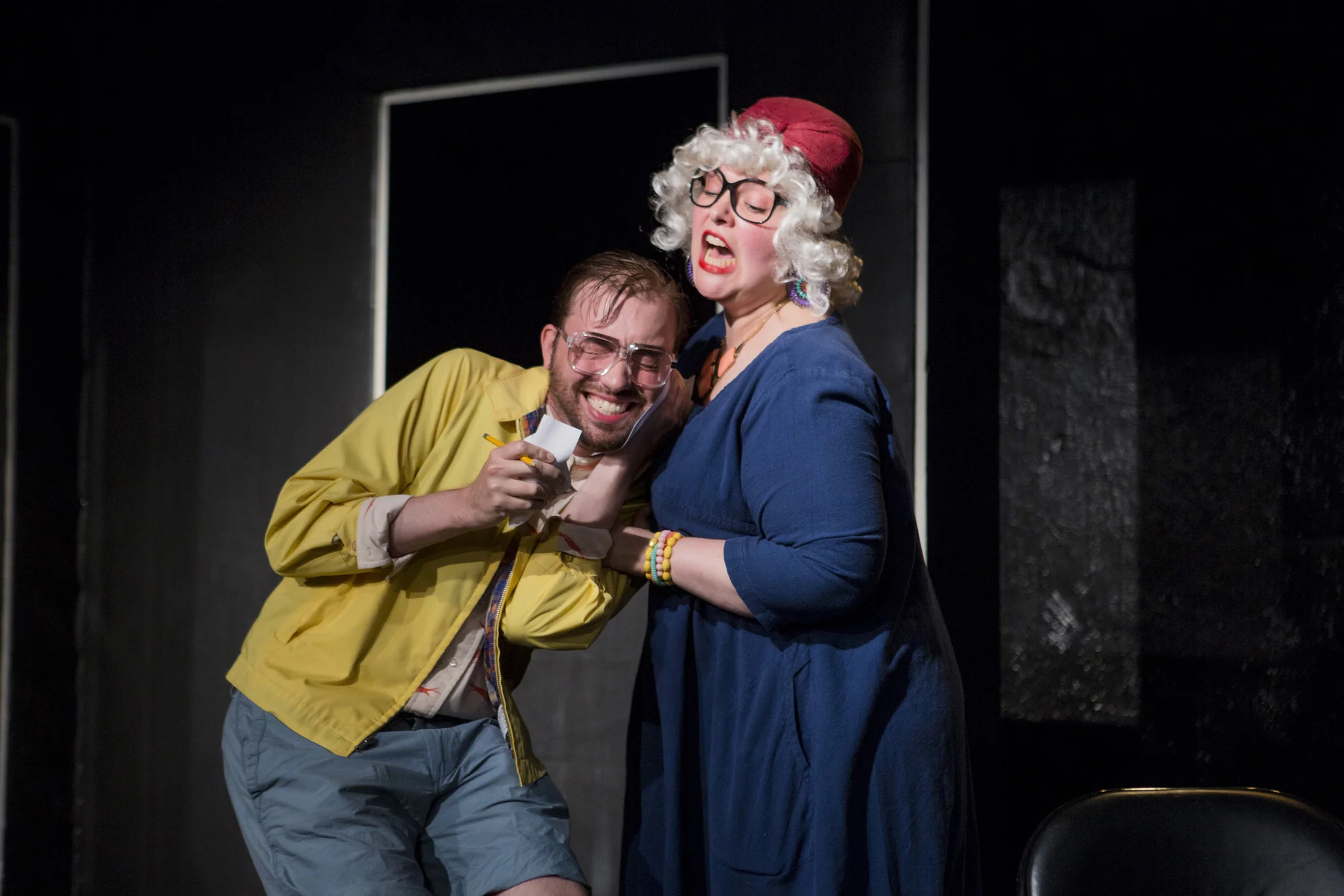 Thanks so much for coming to "JEFF'S JEWISH DATING SERVICE" AT THE FLEA #SERIALS! We made it all the way to Episode 2. Enjoy this photo of Tressa Preston and Thomas Muccioli by Scott Fetterman.