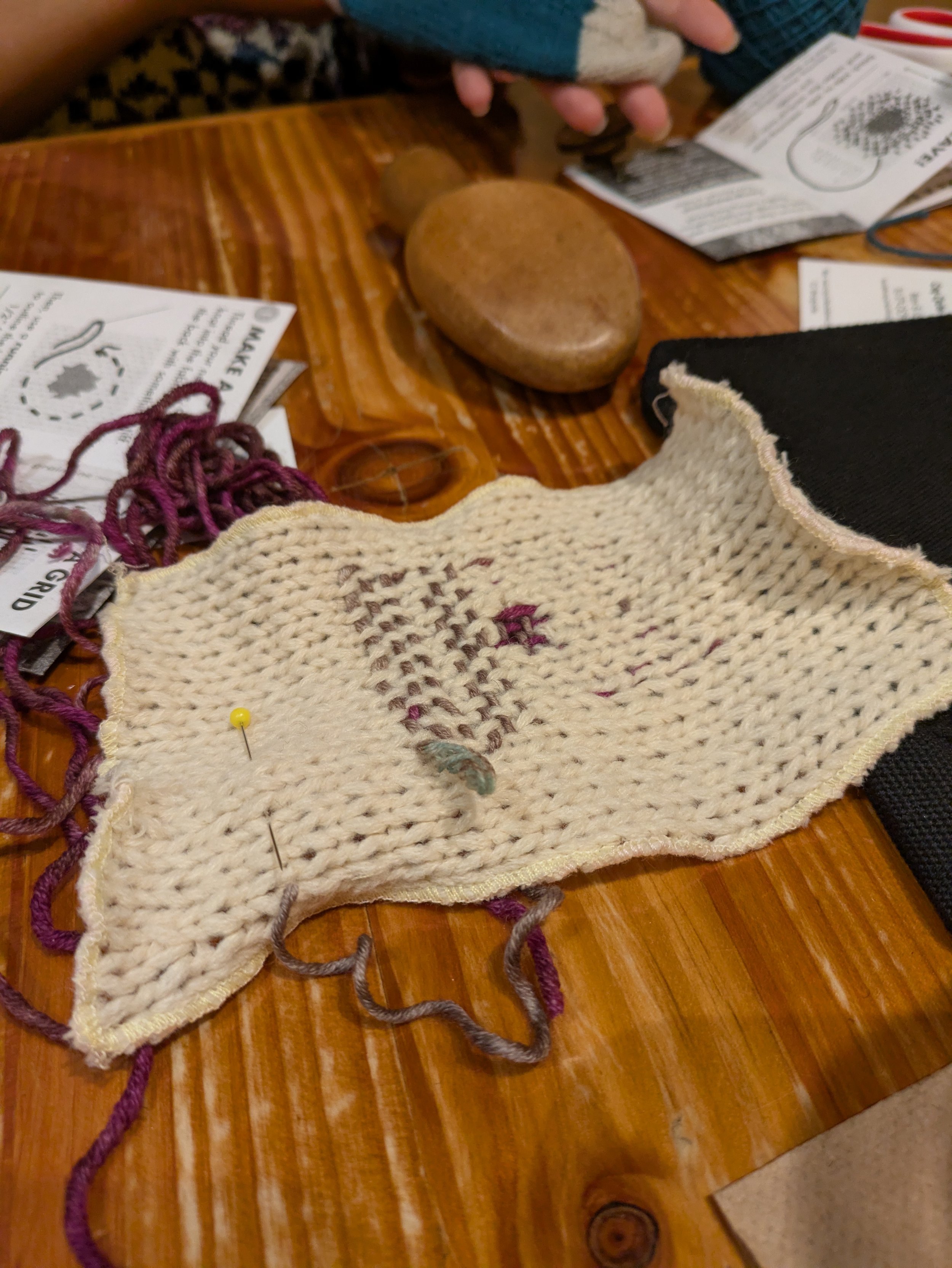 Darning for Knitwear at Dovetail Brewery with Cog Cycles and Yarns