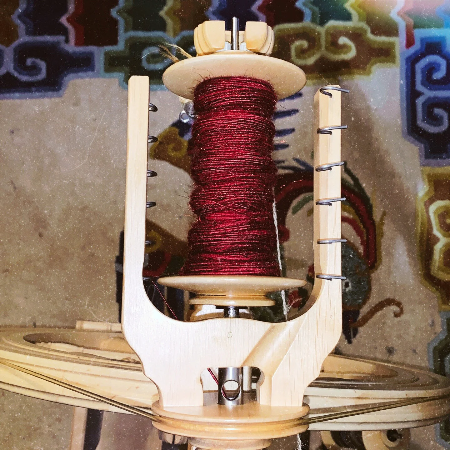  Handspun bamboo, nylon, &amp; wool 