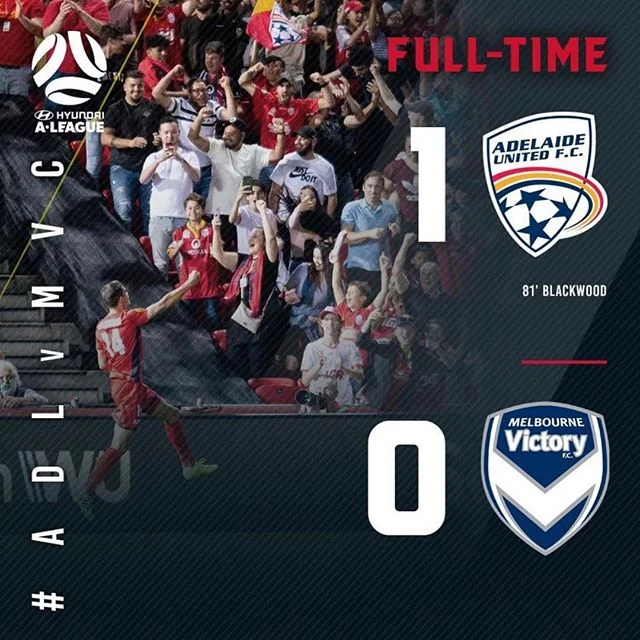 Images for the @adelaideunited half time and full time score graphics nicely shot by sko&rsquo;s resident photographer @samuelwlacey