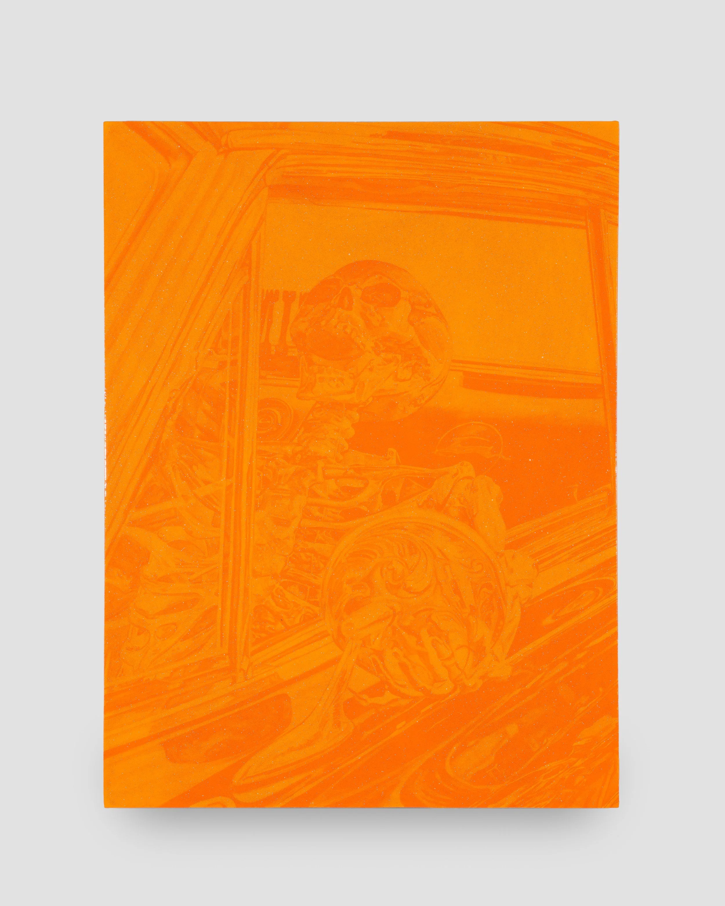   The Perez Bros.    4 Life   2025  Acrylic, automotive glitter flake, epoxy on wood panel   18 in x 24 in 